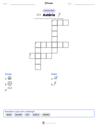Astérix printable worksheet preview