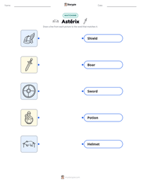 Astérix printable worksheet preview