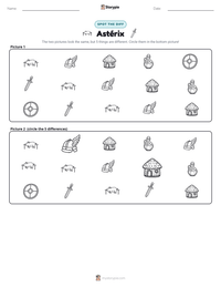 Astérix printable worksheet preview
