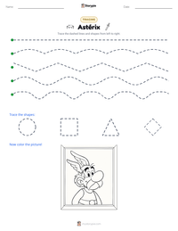 Astérix printable worksheet preview