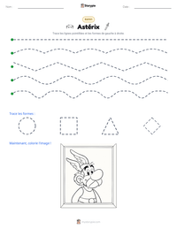 Aperçu de la feuille de travail imprimable Astérix