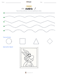 Prévia da folha de atividades imprimível Astérix