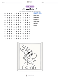 Astérix printable worksheet preview