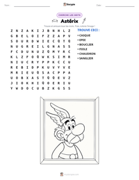 Aperçu de la feuille de travail imprimable Astérix
