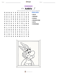 Astérix afdrukbare werkblad voorbeeld