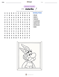 Podgląd drukowalnego arkusza ćwiczeń Asteriks