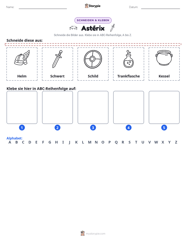 Schneiden & Einfügen Alphabet