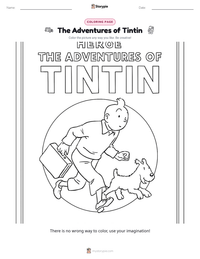 The Adventures of Tintin printable worksheet preview