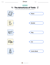 The Adventures of Tintin printable worksheet preview