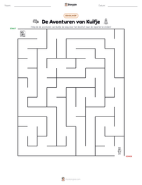 De Avonturen van Kuifje afdrukbare werkblad voorbeeld