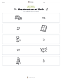 The Adventures of Tintin printable worksheet preview