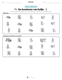 De Avonturen van Kuifje afdrukbare werkblad voorbeeld