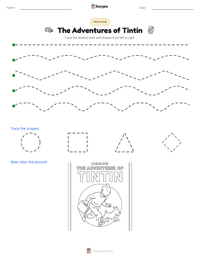 The Adventures of Tintin printable worksheet preview