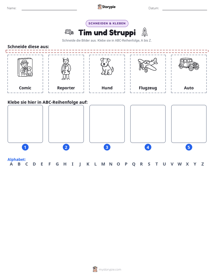 Schneiden & Einfügen Alphabet