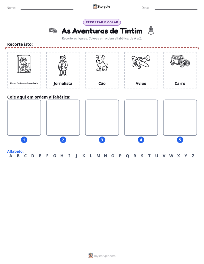 Recortar & Colar Alfabeto