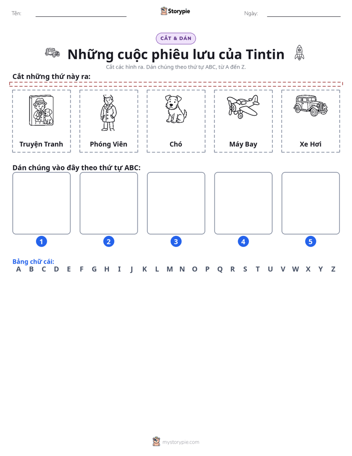 Cắt & Dán Chữ Cái