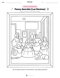 Podgląd drukowalnego arkusza ćwiczeń Panny dworskie (Las Meninas)