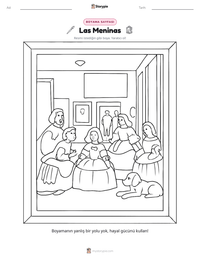 Las Meninas yazdırılabilir çalışma sayfası önizlemesi