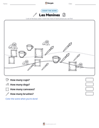 Las Meninas printable worksheet preview