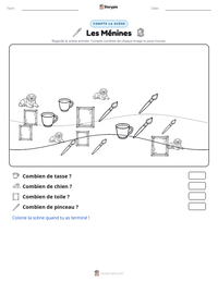 Aperçu de la feuille de travail imprimable Les Ménines