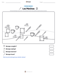 Prabaca lembar kerja cetak Las Meninas