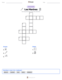 Las Meninas printable worksheet preview