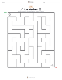 Las Meninas printable worksheet preview
