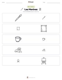 Las Meninas printable worksheet preview