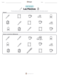 Las Meninas printable worksheet preview