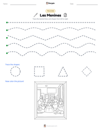 Las Meninas printable worksheet preview