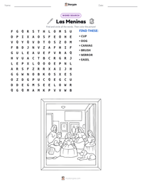 Las Meninas printable worksheet preview
