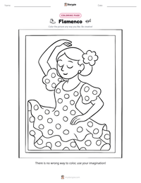 Flamenco printable worksheet preview