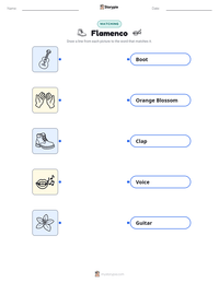 Flamenco printable worksheet preview