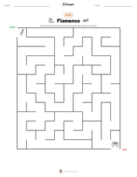 Flamenco printable worksheet preview