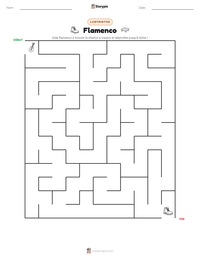Aperçu de la feuille de travail imprimable Flamenco