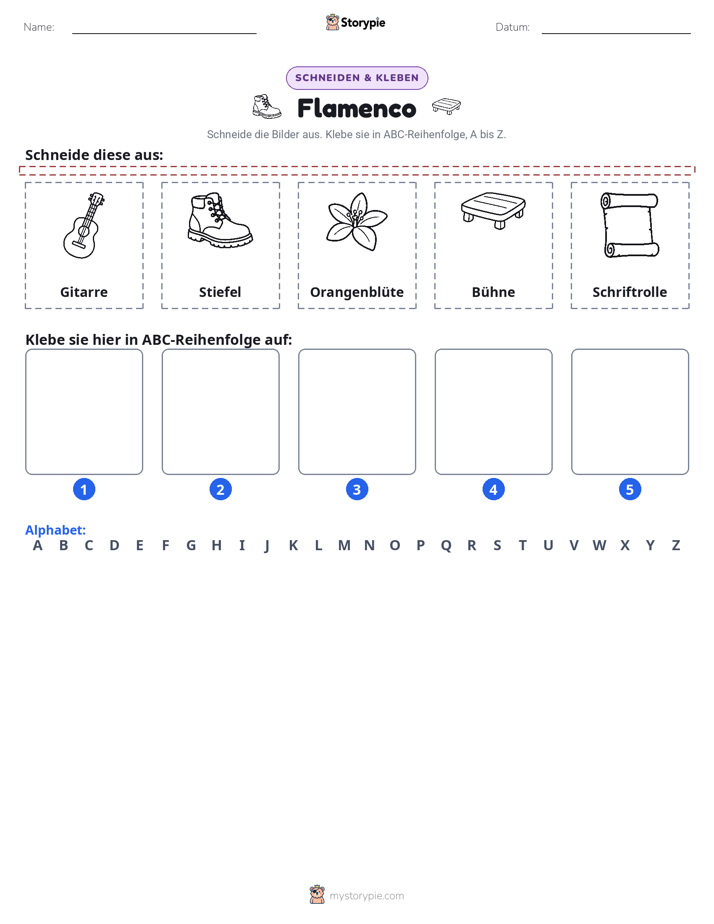 Schneiden & Einfügen Alphabet