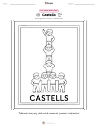Prabaca lembar kerja cetak Castells