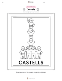 Castells yazdırılabilir çalışma sayfası önizlemesi