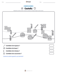 Aperçu de la feuille de travail imprimable Castells