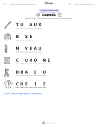 Aperçu de la feuille de travail imprimable Castells