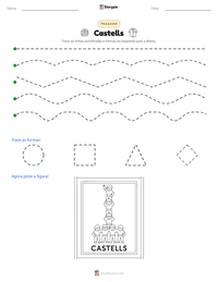 Prévia da folha de atividades imprimível Castells