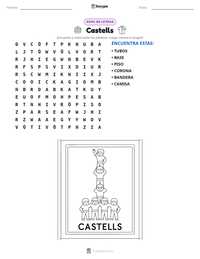 Vista previa de la hoja de trabajo imprimible de Castells