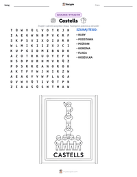 Podgląd drukowalnego arkusza ćwiczeń Castells