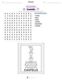 Prévia da folha de atividades imprimível Castells