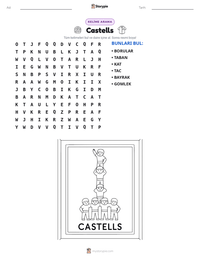 Castells yazdırılabilir çalışma sayfası önizlemesi