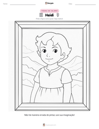 Prévia da folha de atividades imprimível Heidi