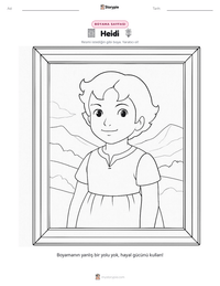 Heidi yazdırılabilir çalışma sayfası önizlemesi
