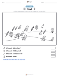 Heidi druckbare Arbeitsblatt Vorschau