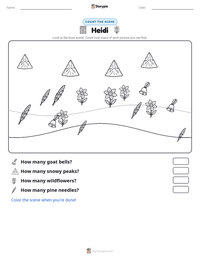 Heidi printable worksheet preview