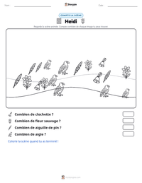 Aperçu de la feuille de travail imprimable Heidi